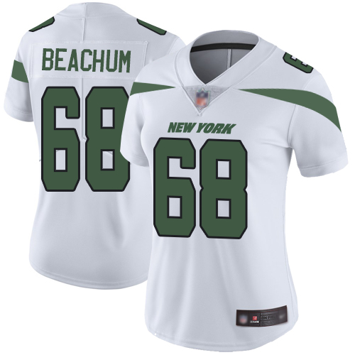 New York Jets Limited White Women Kelvin Beachum Road Jersey NFL Football #68 Vapor Untouchable